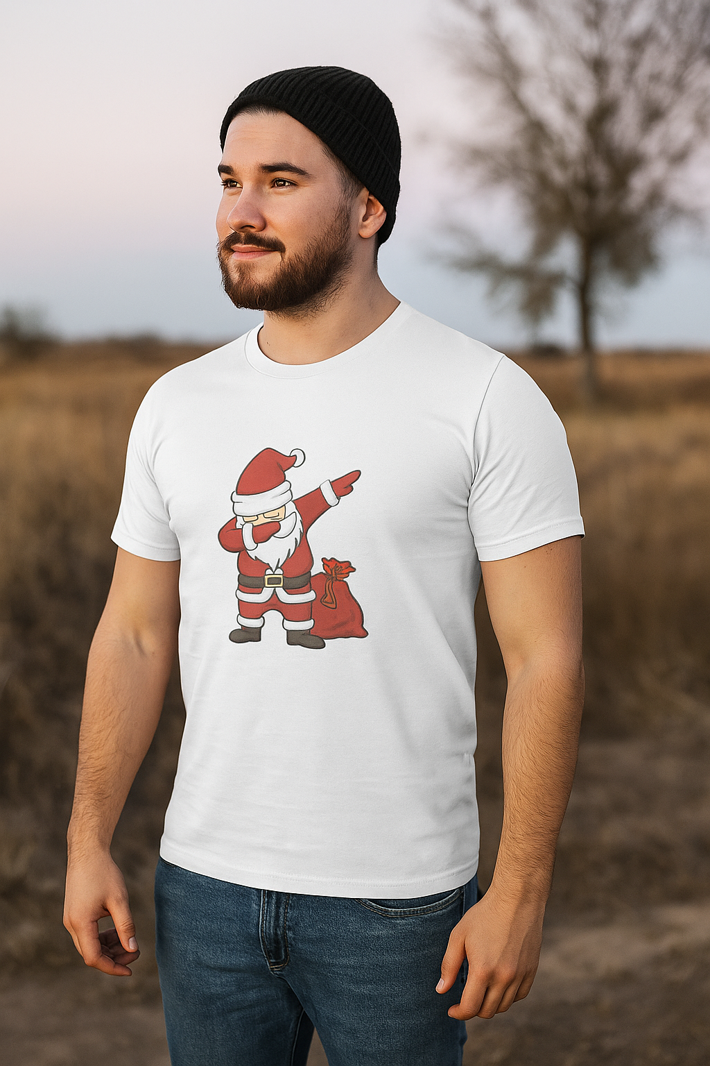 Dabbing Santa Christmas Tee – Funny Festive Cool Santa T-Shirt