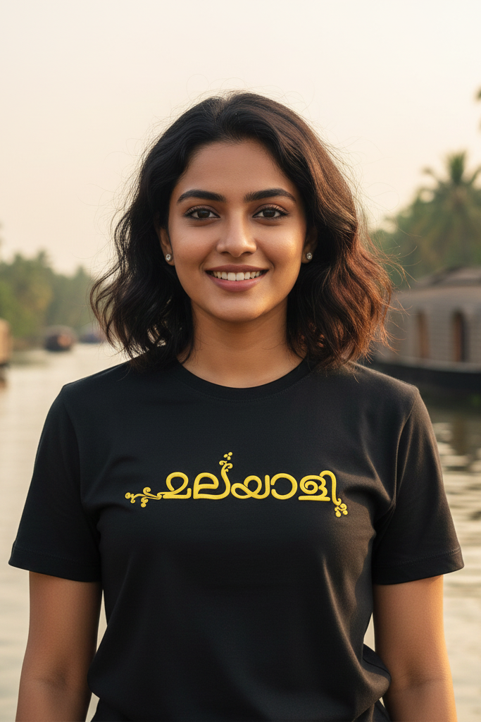 Malayalee T-Shirt | Malayalam Typography Tee | Mallu Streetwear Unisex Tee