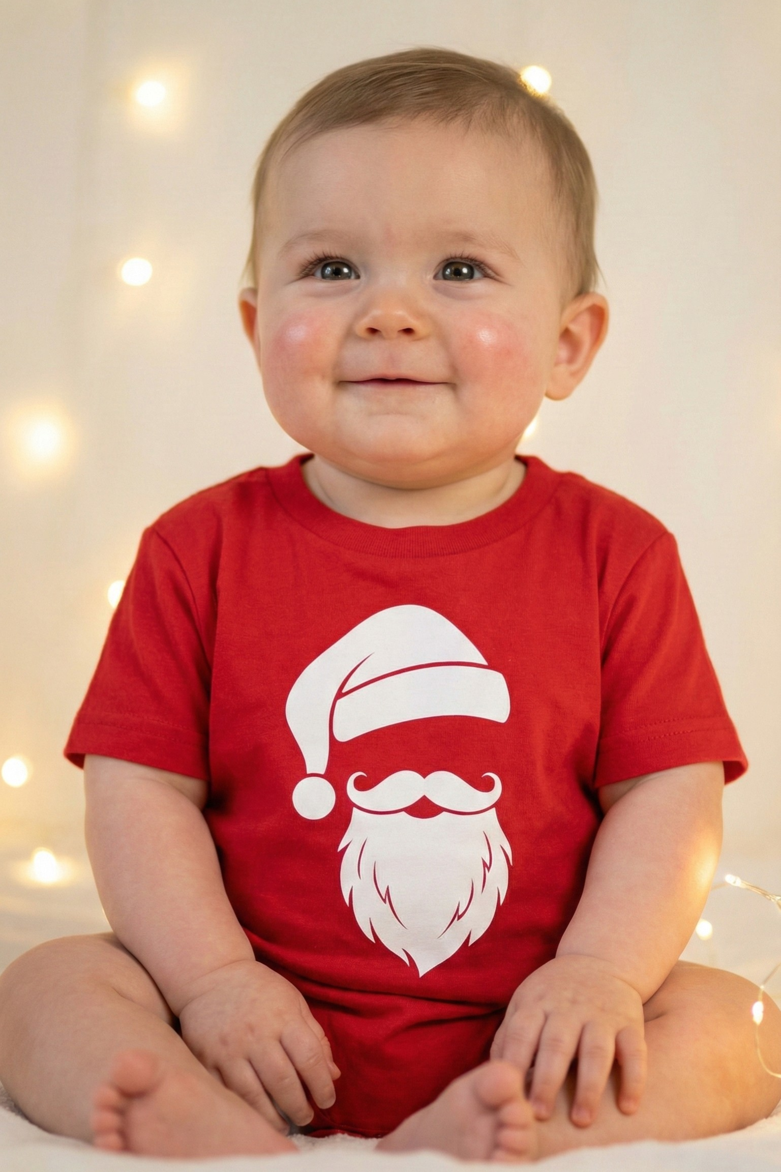 Santa Silhouette Toddlers Round Neck T Shirt