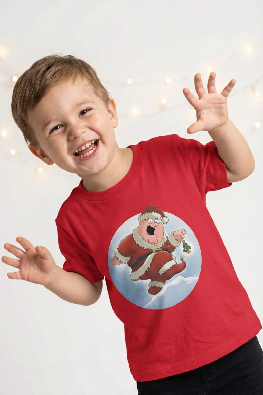 Santa Peter’s Christmas Chaos Toddlers Tee – Funny Cartoon Santa Toddlers T-Shirt for Holiday Vibes, Geek Humor & Festive Gifting