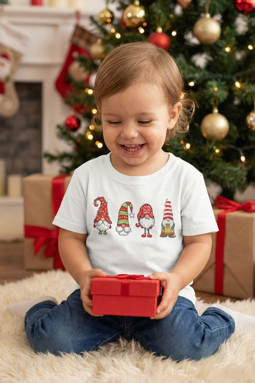 Christmas Gnomes Squad Toddlers Tee – Cute Holiday Gnome Toddlers T-Shirt for Festive Vibes